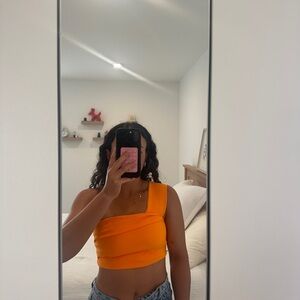 Zara crop alone shoulder top